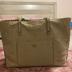 MCM tan shoulder bag